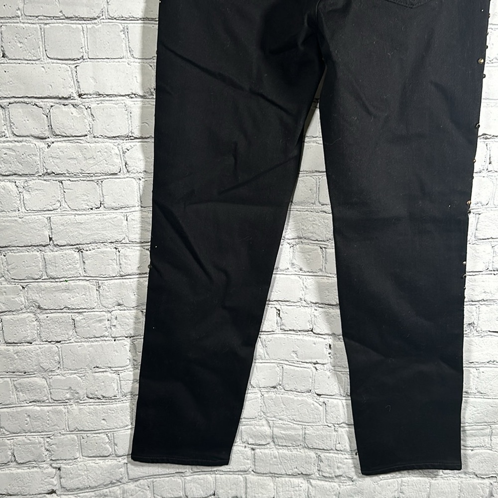 AG The Isabella Black High-Rise Straight Studded Jeans size 26 NEW - Picture 13 of 16